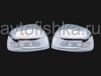 Suzuki SX4 (06-) седан и хэтчбек хромированные пластиковые накладки на боковые зеркала с повторителями поворотов, комплект 2 шт.